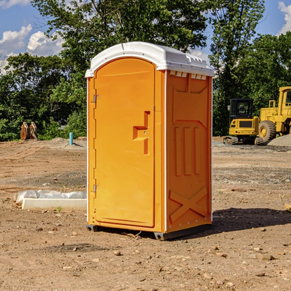 how often are the portable restrooms cleaned and serviced during a rental period in Ellerbe